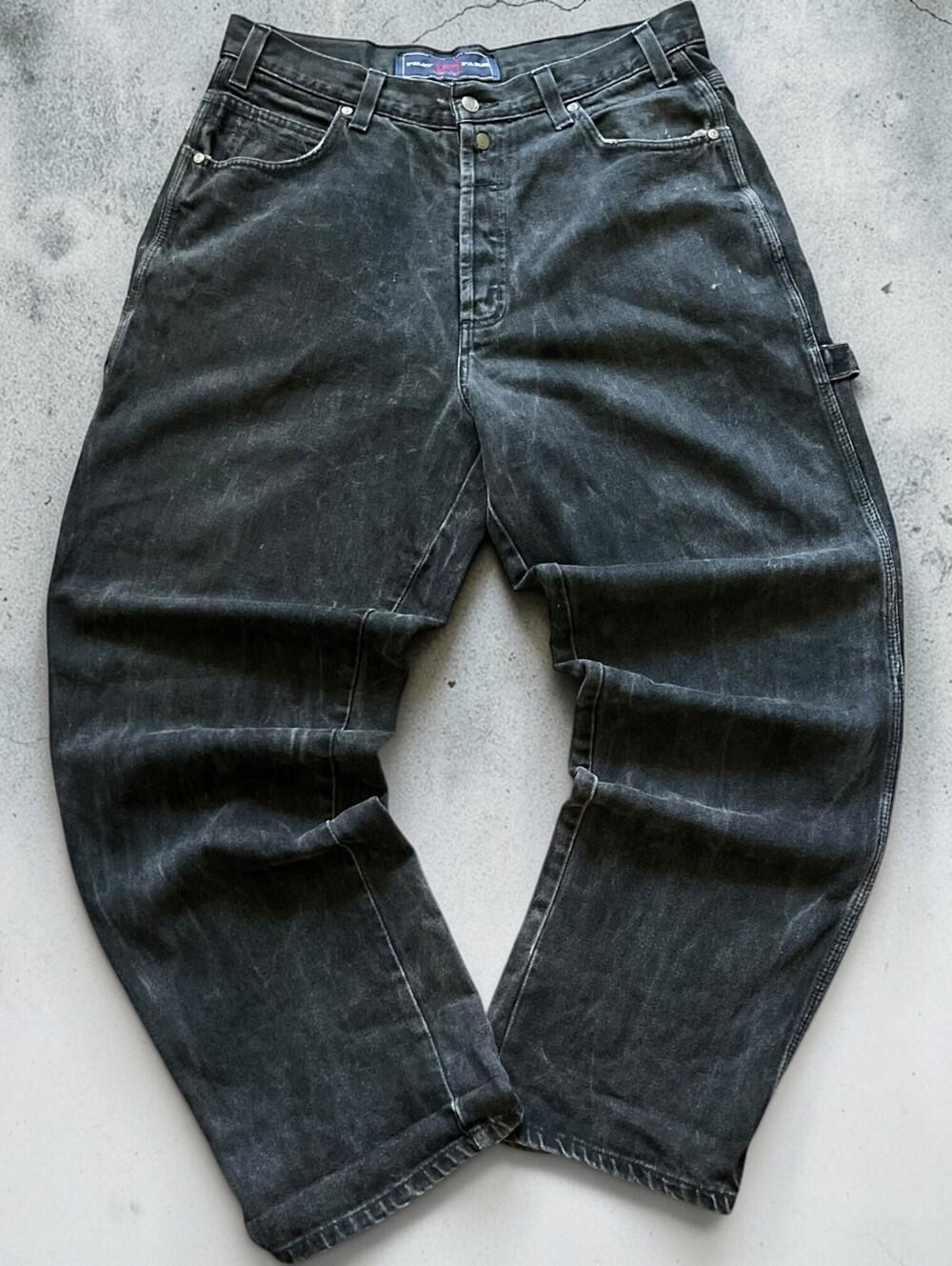 Vintage Phat Farm Baggy Y2K Jeans 36 x 32.5 Skater Grunge Black Denim Pants